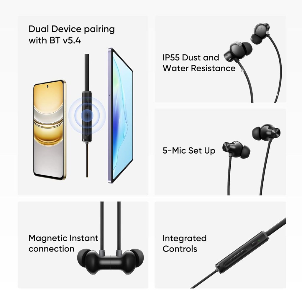 realme Buds Wireless 5 ANC in-Ear Bluetooth Headphones